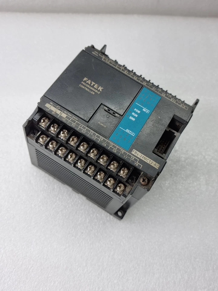 FATEK FBS-24MCT2-AC PROGRAMMABLE CONTROLLER 100-240VAC 50/60Hz 36W FOR PARTS